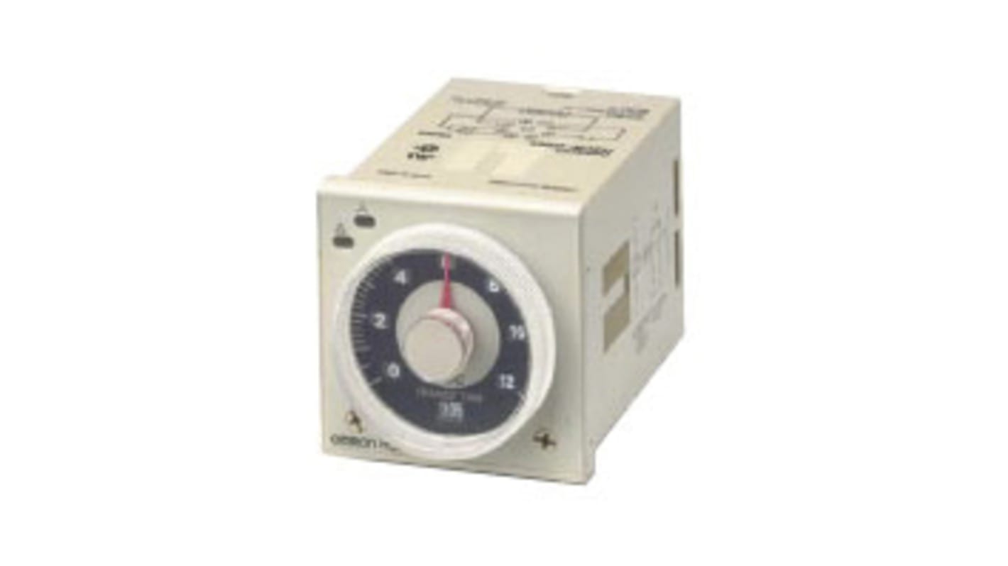 Relais temporisé Omron H3CR, 200 → 240V c.a., Rail DIN, 1 contact