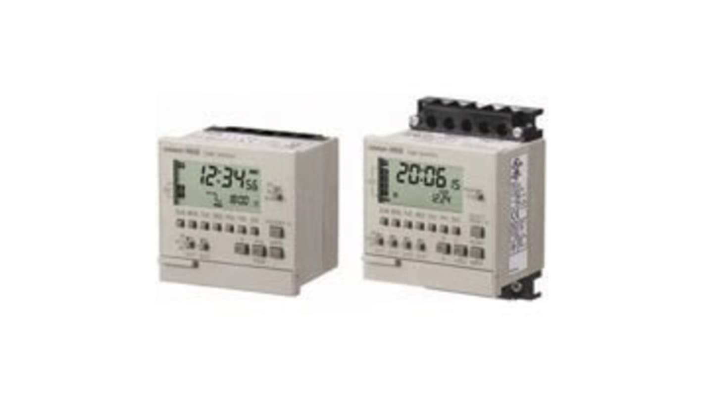 Omron Digital DIN-Schienen-Zeitschaltuhr, 100 → 240 V ac, 2-Kanal