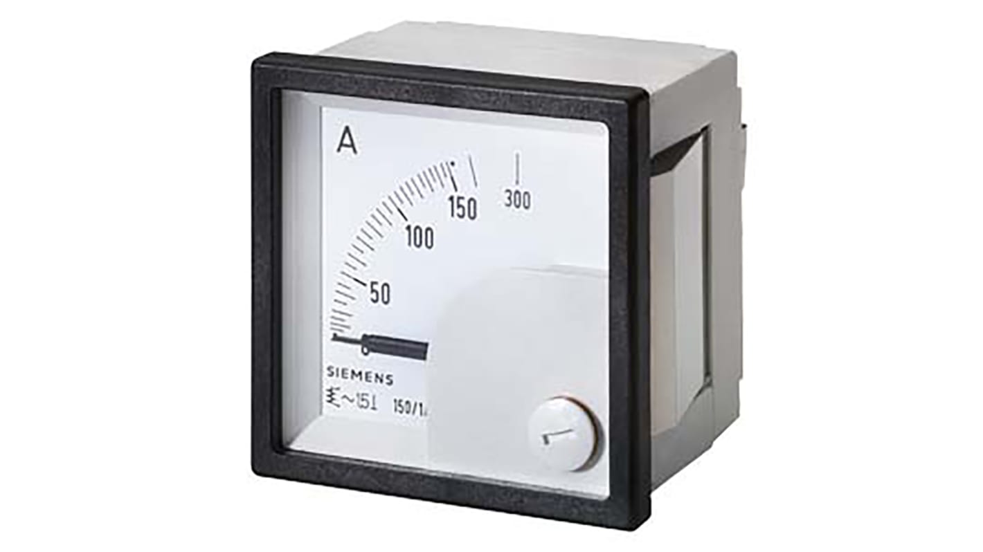 Amperometro analogico da pannello Siemens, max 150A, c.a.