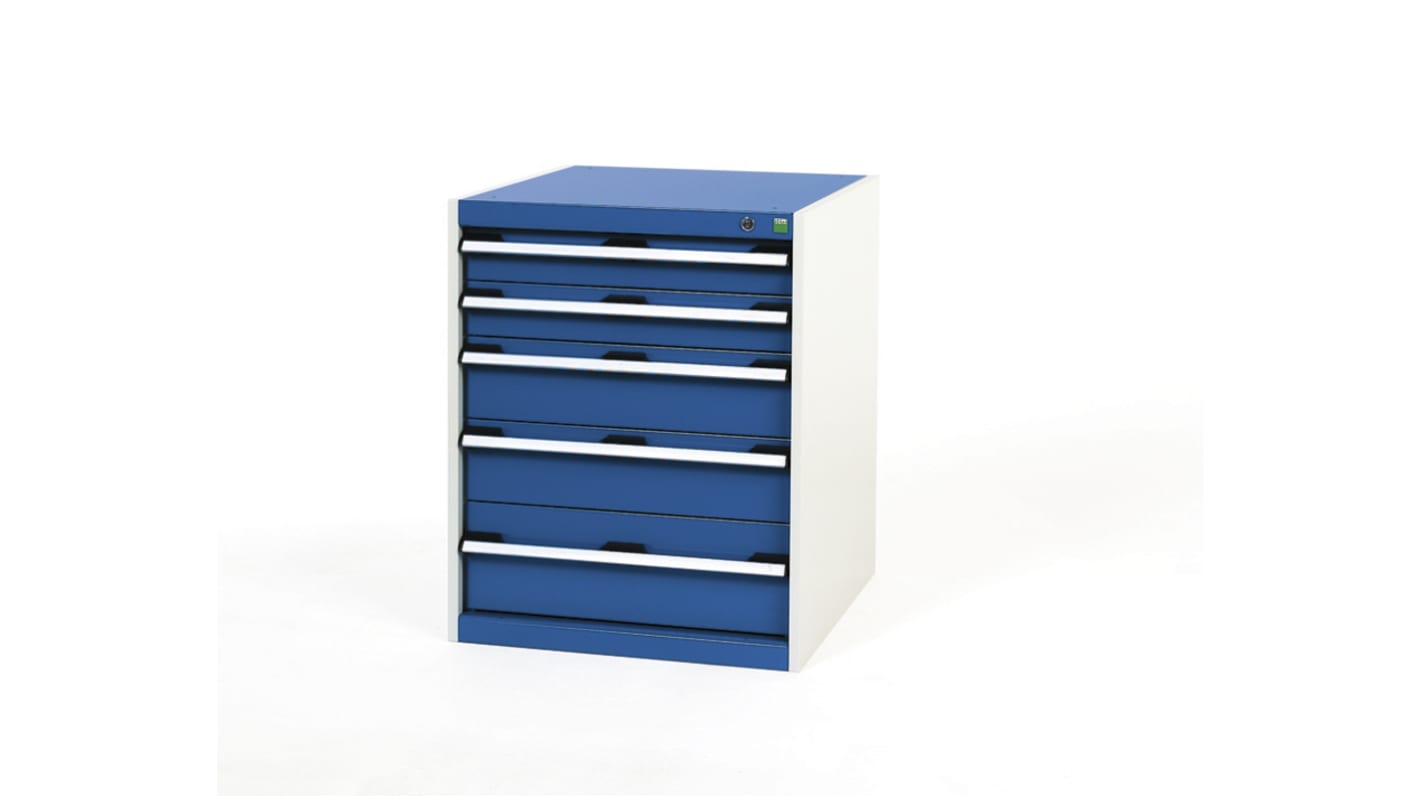 Bott Skuffemodul, 800mm x 650mm x 650mm, Blå, grå