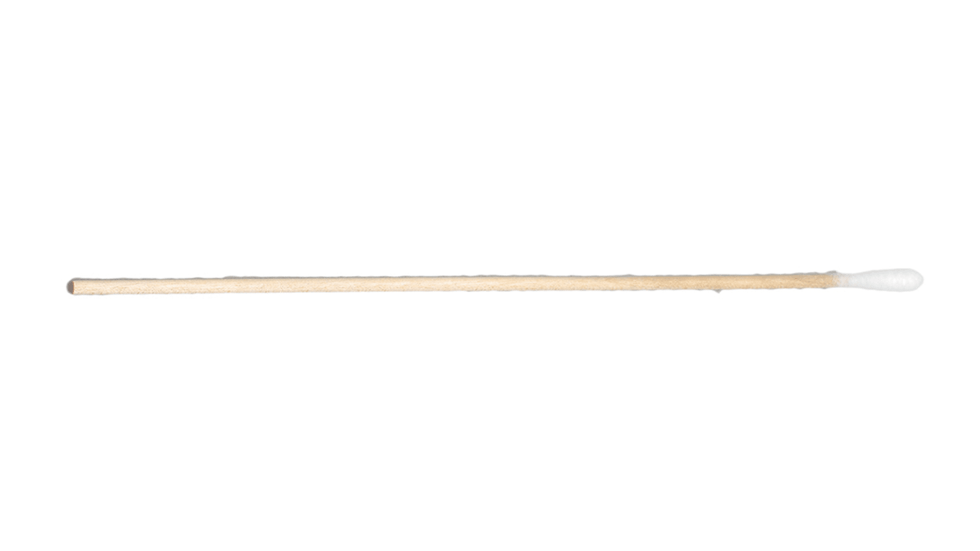 RS PRO Cotton Bud & Swab, Wood Handle, For use with Electronics, Length 152mm, Pack of 100