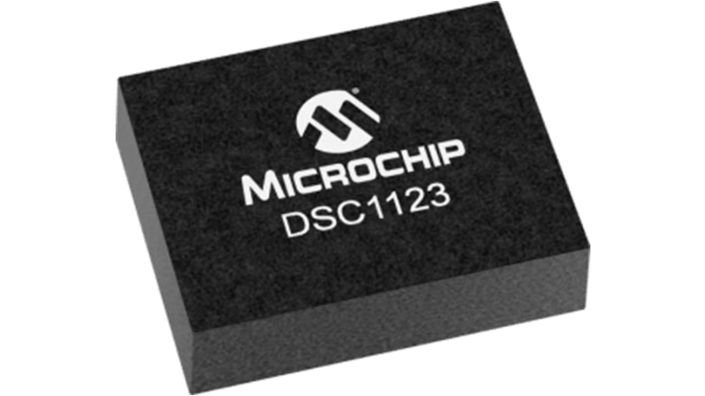 Microchip 100MHz MEMS Oscillator, 6-Pin VDFN, ±25ppm, DSC1123CI2-100.0000