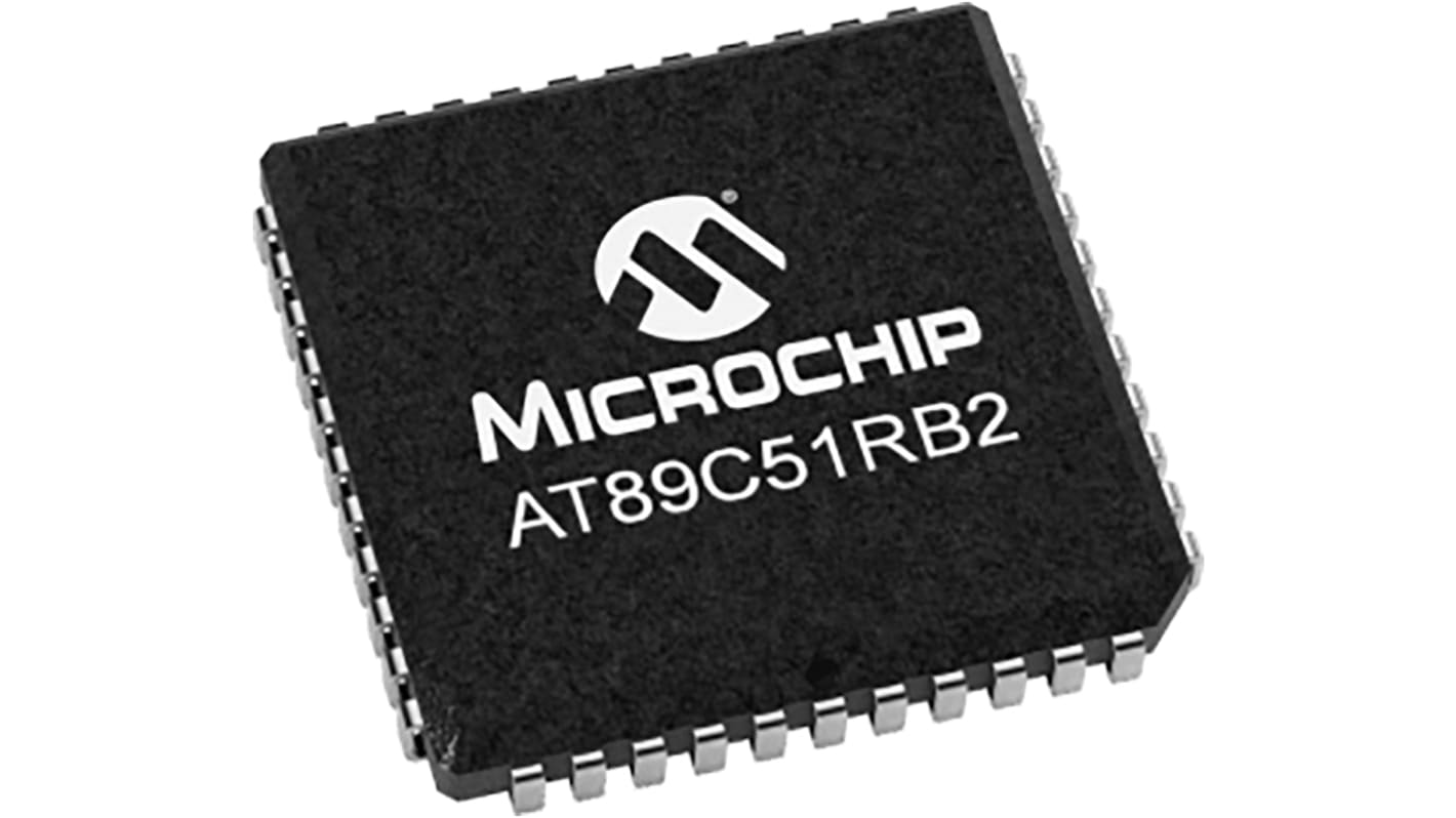 Microcontrollore Microchip, CPU a 8 bit, PLCC, AT89C51, 44 Pin, Montaggio superficiale, 8bit, 60MHz