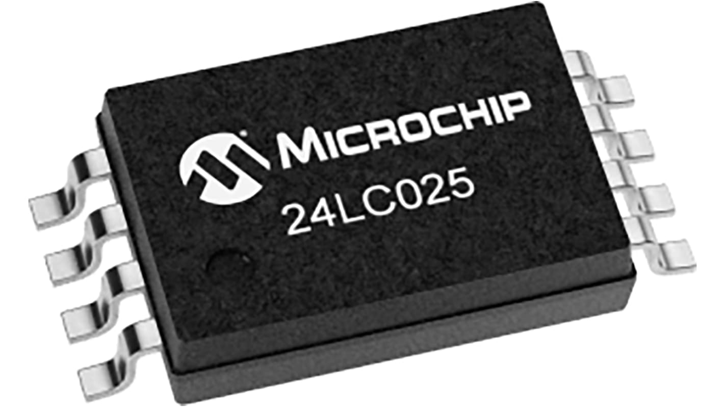 Microchip 24LC025-I/ST, 2kbit Serial EEPROM Memory 8-Pin TSSOP Serial-I2C