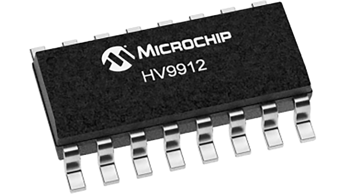 Microchip HV9912NG-G Constant Current LED Driver, 90 V dc 18μA 16-Pin SOIC