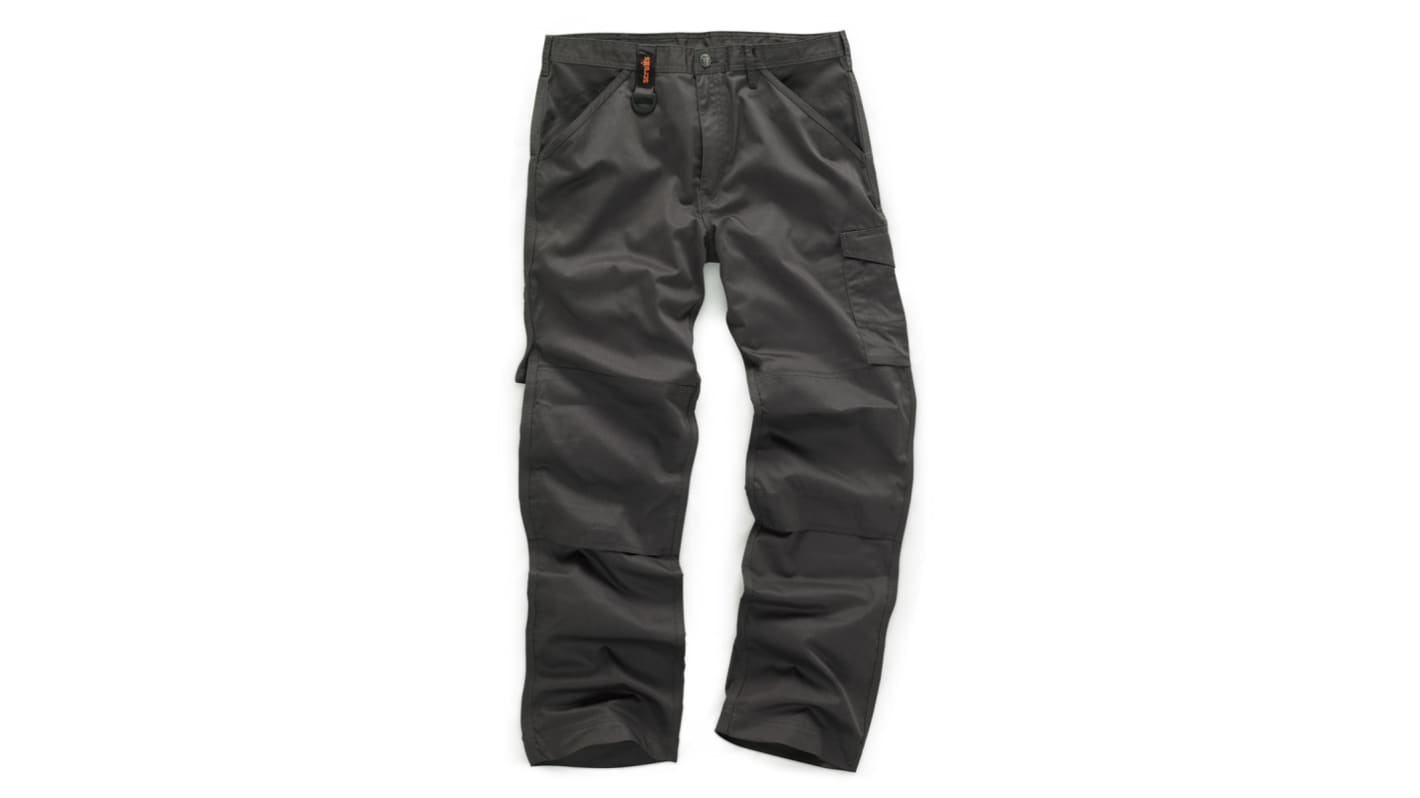 Scruffs Grey Men's Fabric Work Trousers 40in, 100cm Waist
