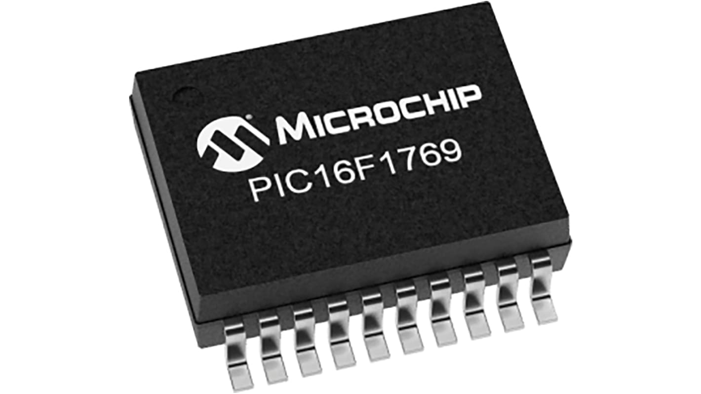 Microchip PIC16F单片机, PIC内核, 20针, SSOP, 最大32MHz, 14 kB 闪存, 1 kB RAM