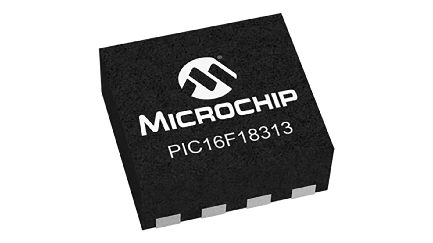 Microchip PIC16F18313-I/RF, 8bit PIC Microcontroller, PIC16F, 32MHz, 3.5 kB Flash, 8-Pin UDFN