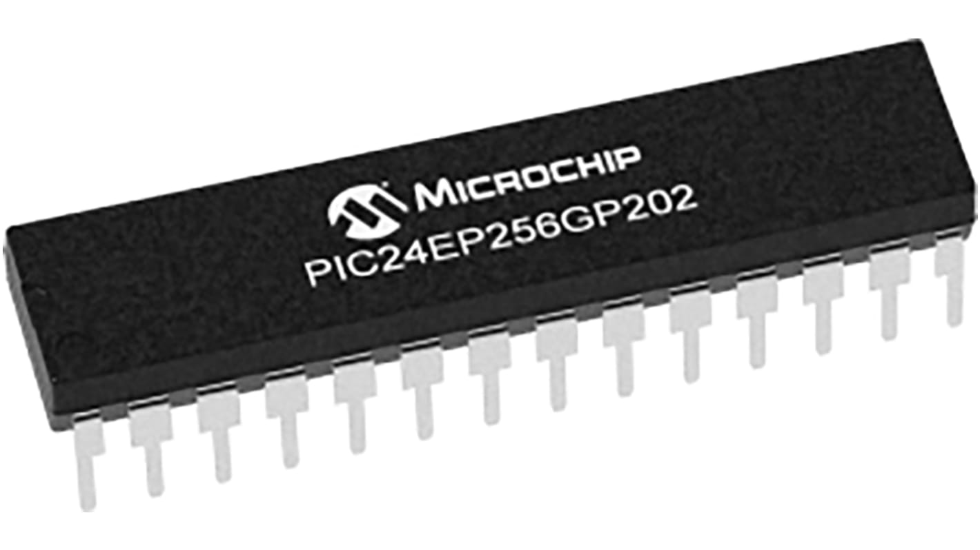 Microchip PIC24EP256GP202-I/SP, 16bit PIC Microcontroller, PIC24E, 60MHz, 256 kB Flash, 28-Pin SPDIP