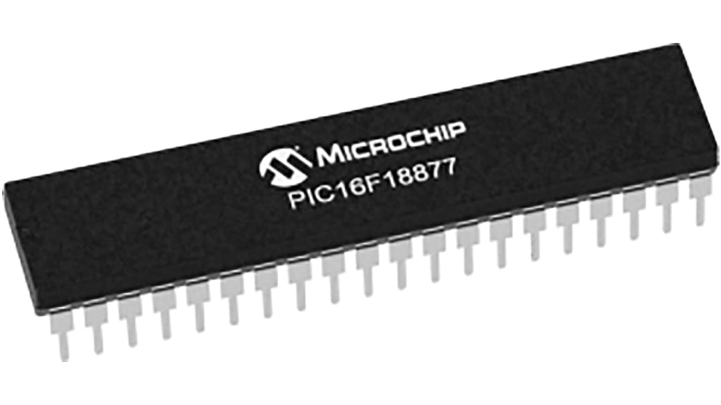 Microcontrolador Microchip PIC16F18877-E/P, núcleo PIC de 8bit, RAM 4 kB, 32MHZ, PDIP de 40 pines