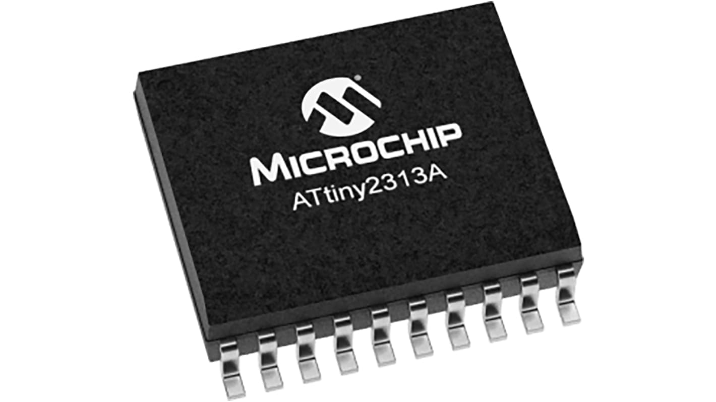 Microcontrollore Microchip, AVR, SOIC, ATtiny2313A, 20 Pin, Montaggio superficiale, 8bit, 20MHz