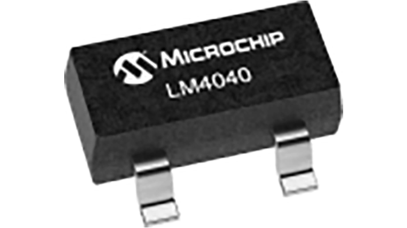 Microchip 精密電圧リファレンスIC, 出力：2.5V 表面実装 高精度, 3ﾋﾟﾝ, LM4040CYM3-2.5-TR