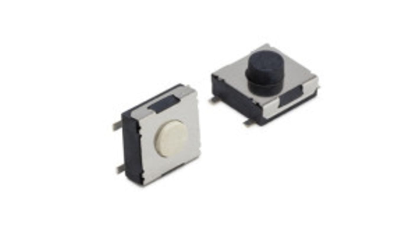 CTS Black Tactile Switch, SPST 50 mA 5mm Surface Mount