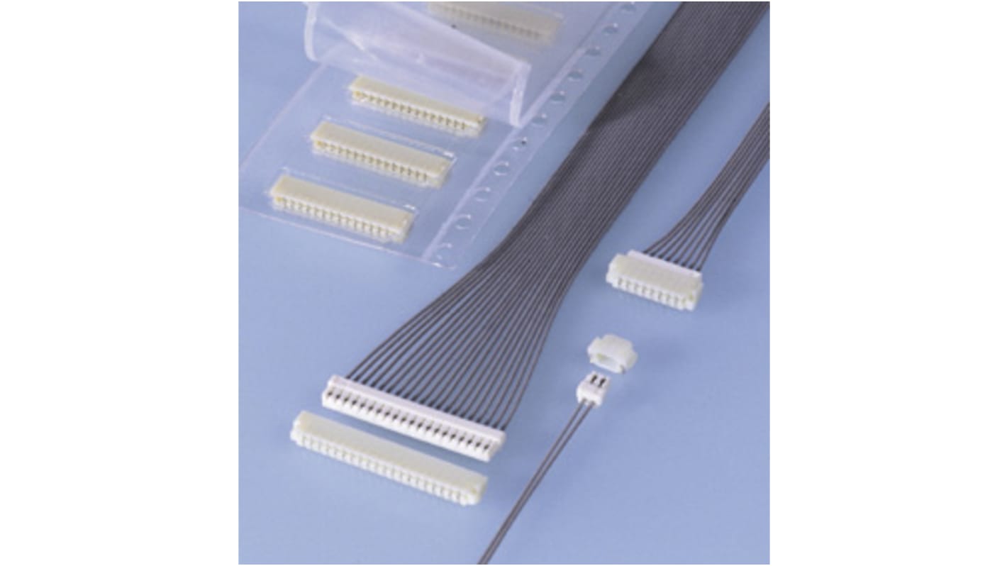 JST ライトアングル 基板接続用ピンヘッダ 8極 0.8mm 1列, PCBマウント