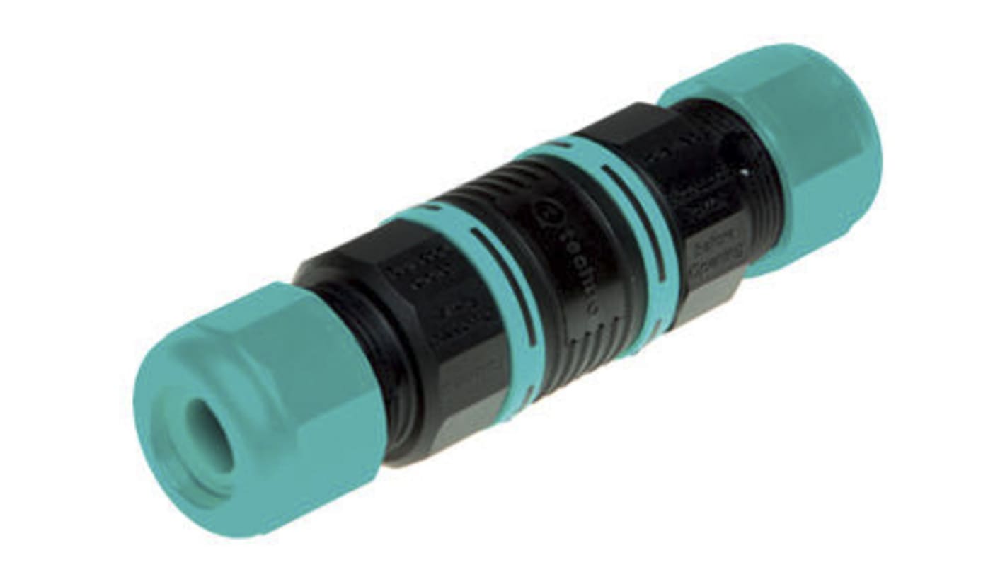 Techno Circular Connector, 4 Contacts, In-line, Miniature Connector, IP68, THB Series