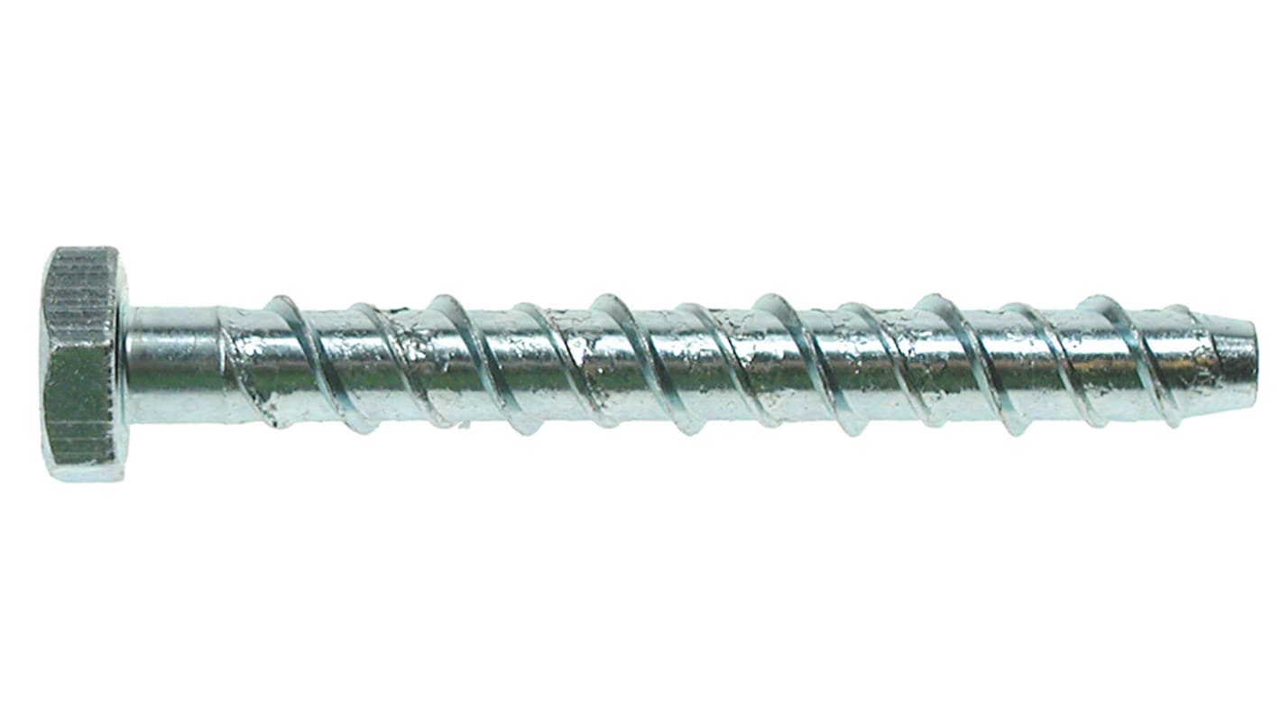 RS PRO Zinc Plated Steel Ankerbolt 14 x 130mm x 130mm, 16mm Fixing Hole