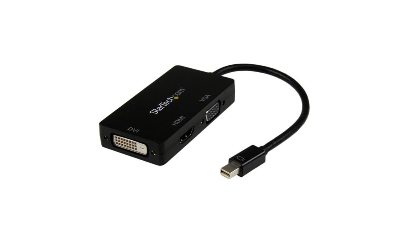 StarTech.com 3 port Mini DisplayPort to DVI, HDMI, VGA Adapter, 150mm Length - 1920 x 1200 Maximum Resolution