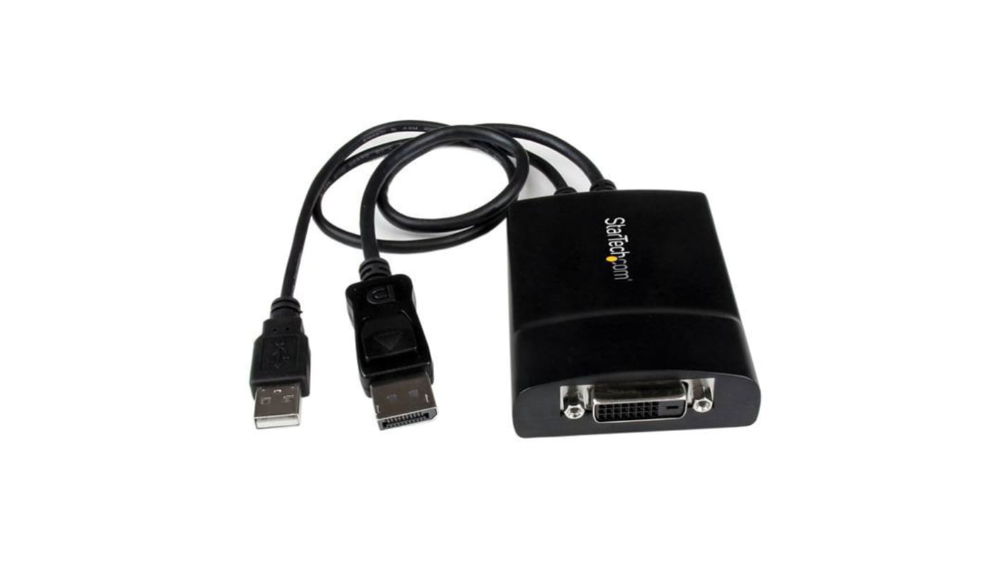 StarTech.com DisplayPort to DVI Adapter, 370mm Length - 2560 x 1600 Maximum Resolution