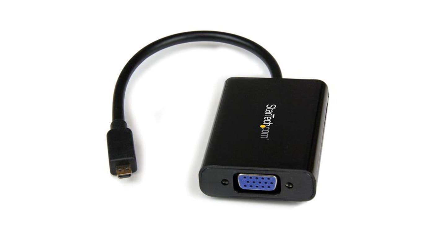 StarTech.com Micro HDMI to VGA Adapter, 258mm Length - 1920 x 1080 Maximum Resolution