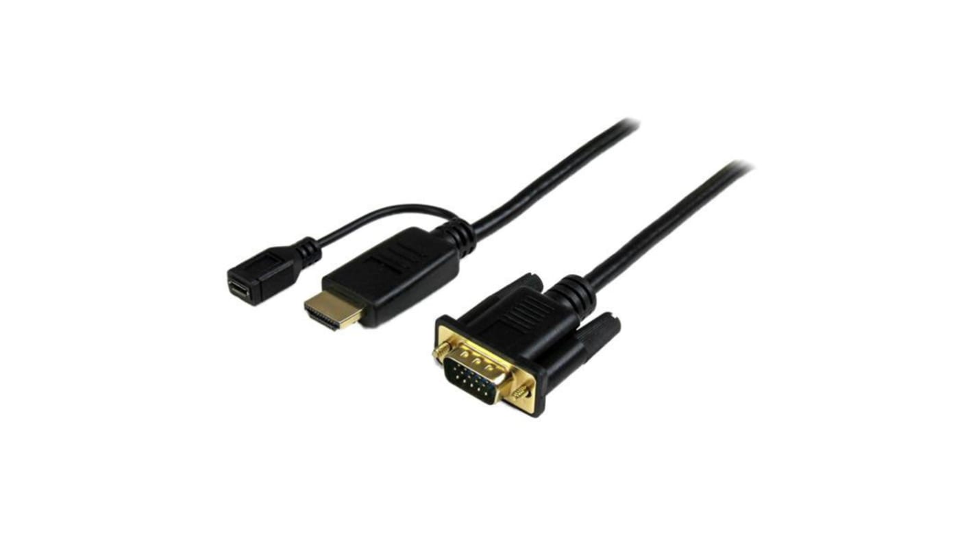 StarTech.com HDMI to VGA Adapter, 3m Length - 1920 x 1200 Maximum Resolution