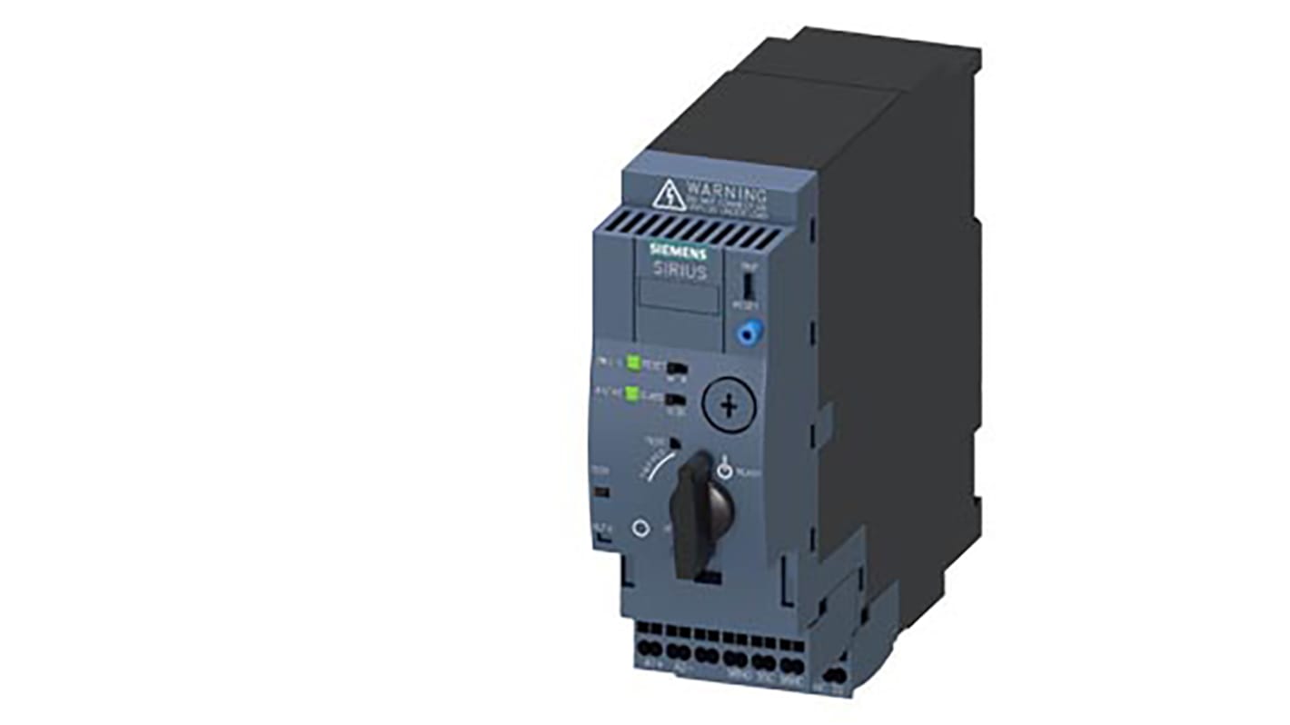 Arrancador directo Siemens SIRIUS 3RA6120, 1,25 A, 690 V ac, 750 W, trifásico, IP20