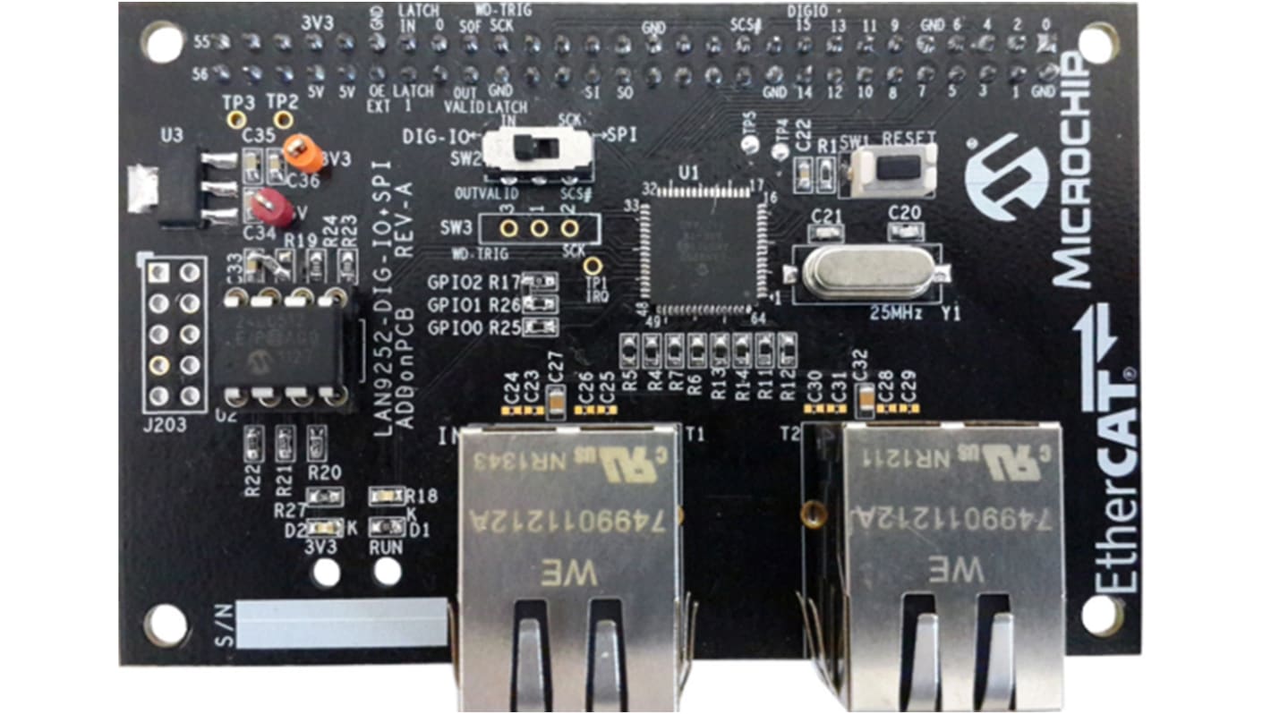 Strumento di sviluppo comunicazione e wireless Microchip LAN9252-Add-On for EL9800 Development Platform