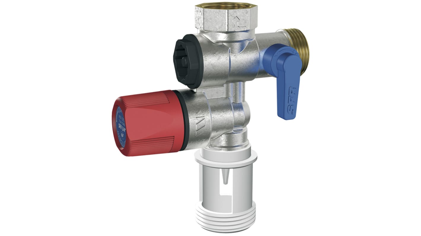 Watts 7bar Pressure Relief Valve With Female, Male G 3/4 in G, 3/4 in G Connection