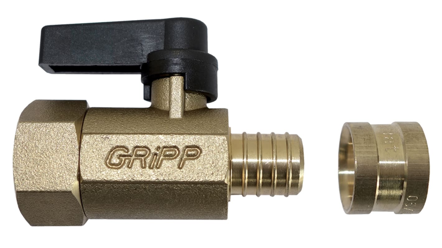 Watts Brass Pipe Fitting, Straight Compression Manifold Valve 1/2in