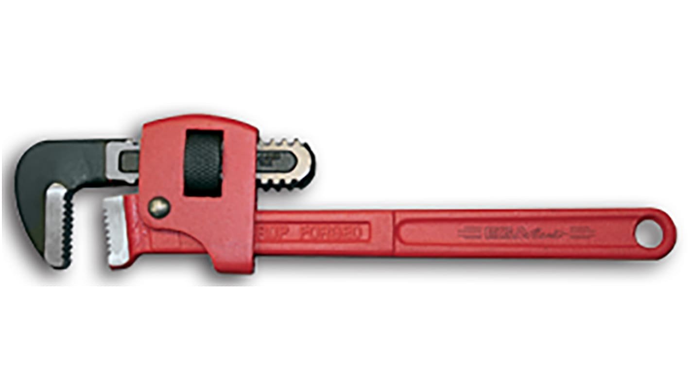 Ega-Master Pipe Wrench, 254.0 mm Overall, 25.4mm Jaw Capacity, Metal Handle