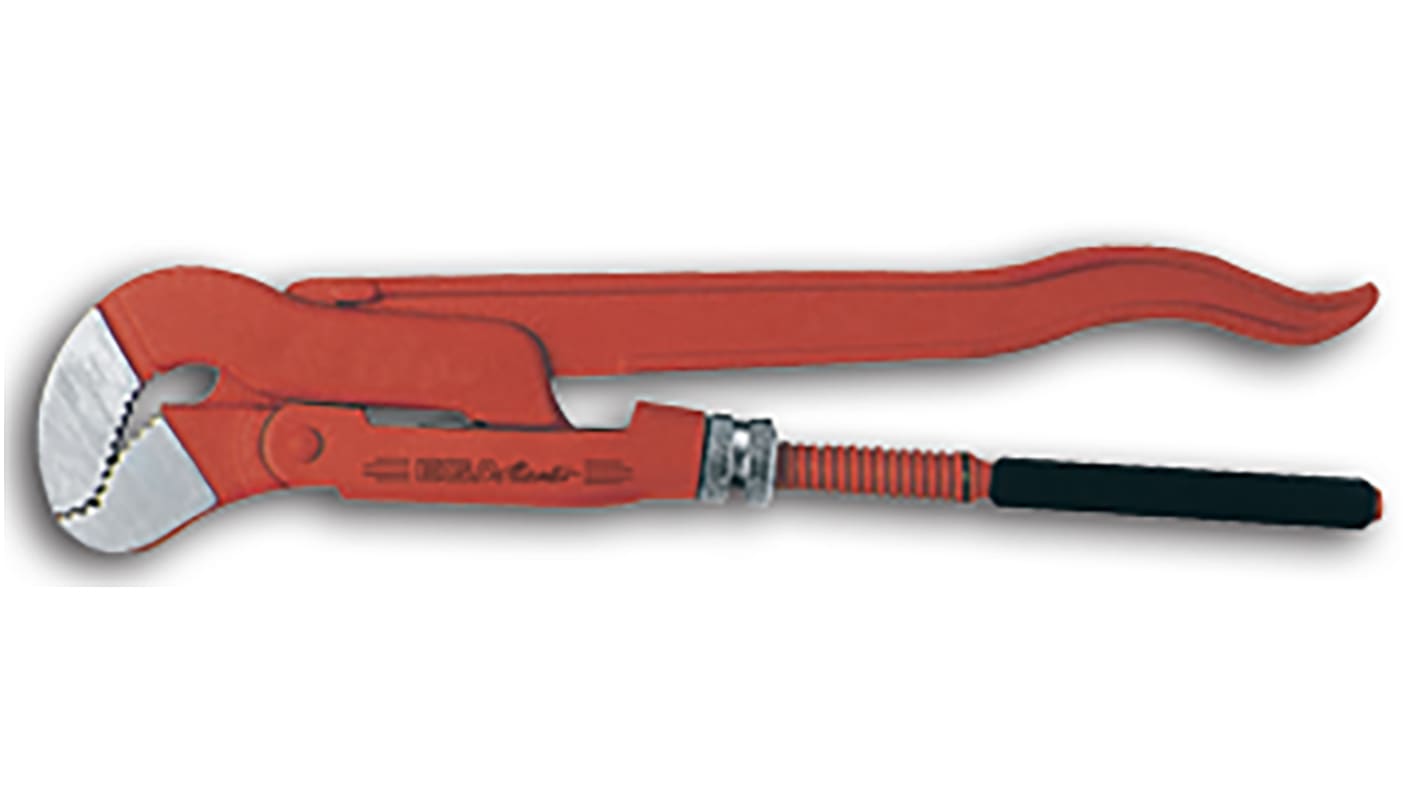 Ega-Master Pipe Wrench, 535.0 mm Overall, 50.8mm Jaw Capacity, Metal Handle