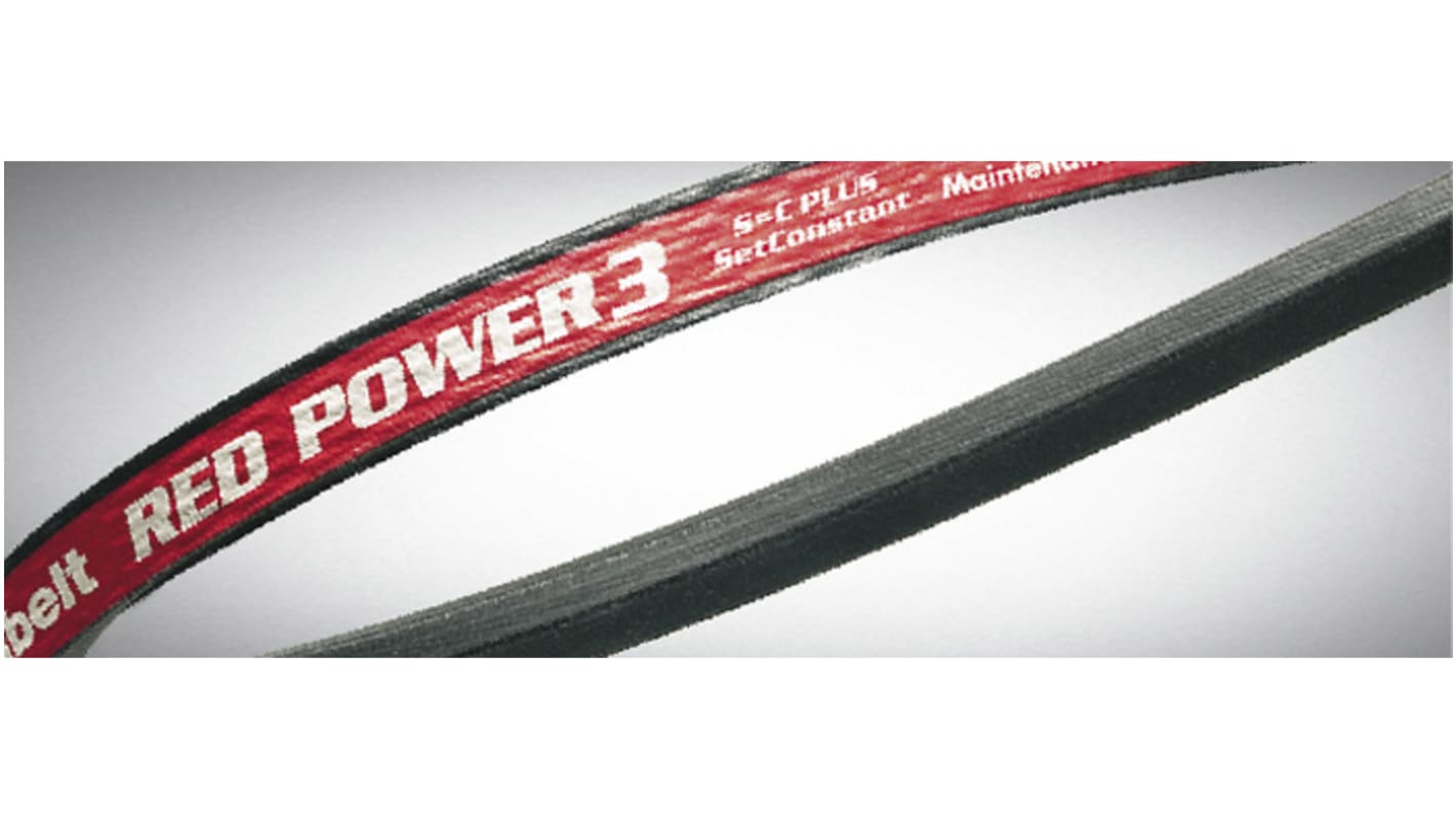 OPTIBELT Red Power Gummi Antriebsriemen, SPC-Profil 22mm x 18mm x 3000mm, Scheiben-Ø 224mm