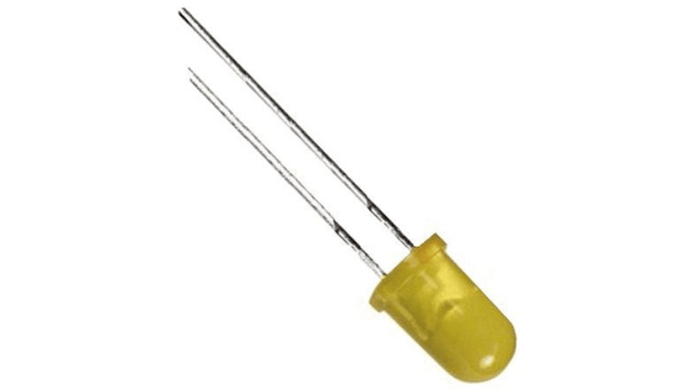 Broadcom1.8 V Yellow LED 5mm Through Hole, HLMP HLMP-4719