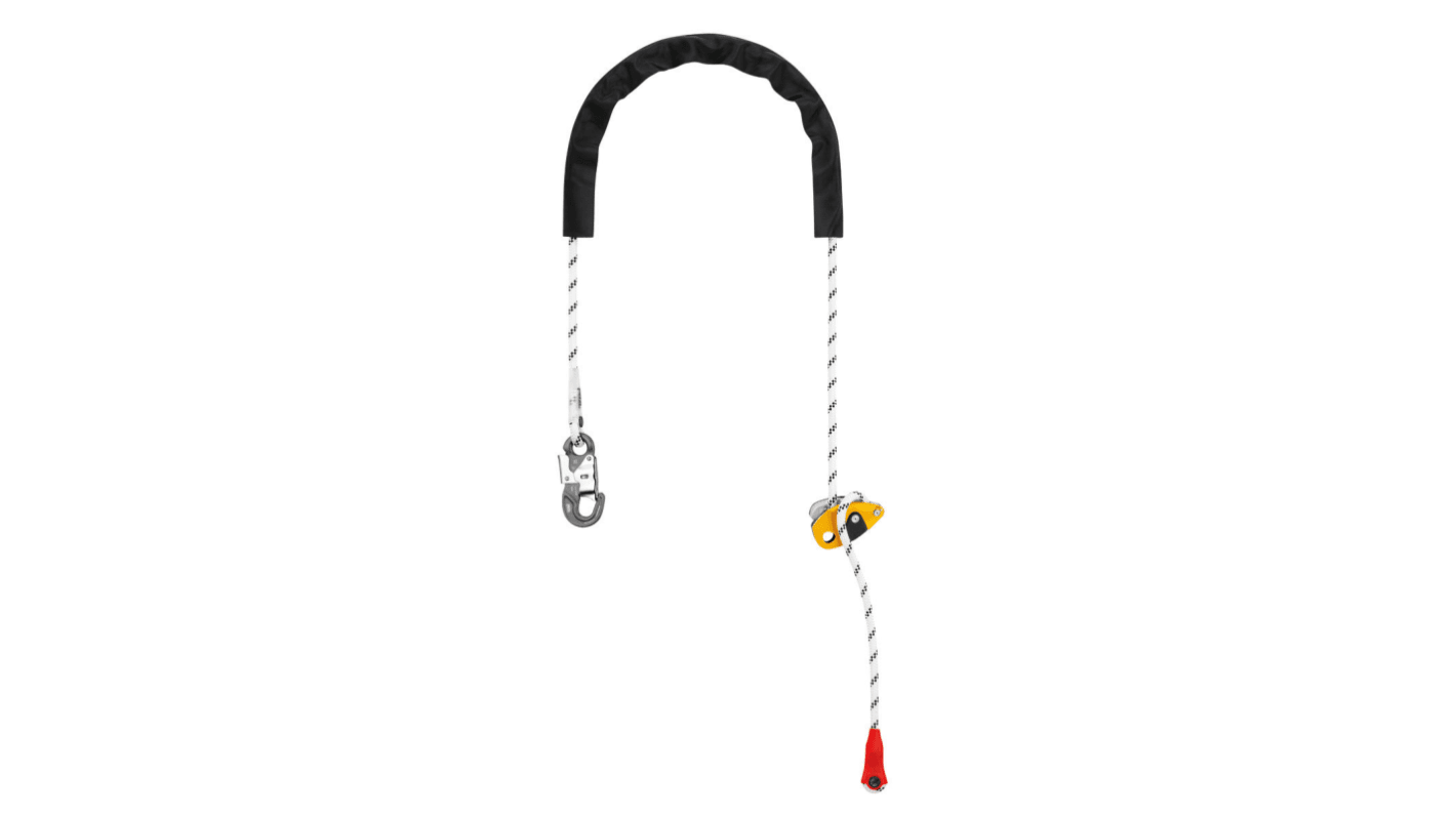 Petzl 2m Work Positioning Adjustable Work Positioning Lanyard Eashook Locking Carabiner Single