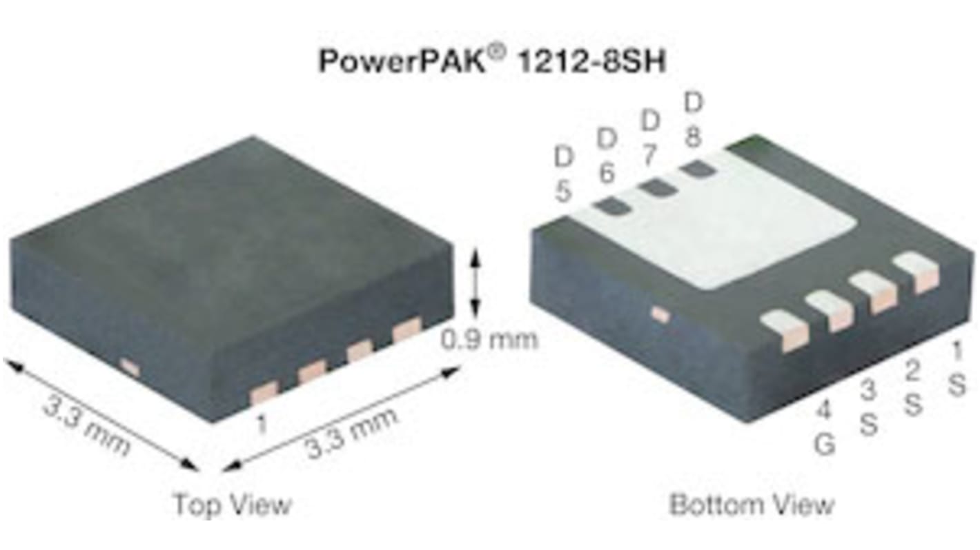Vishay Siliconix TrenchFET P-Channel MOSFET, 35 A, 30 V, 8-Pin 1212 SiSH617DN-T1-GE3