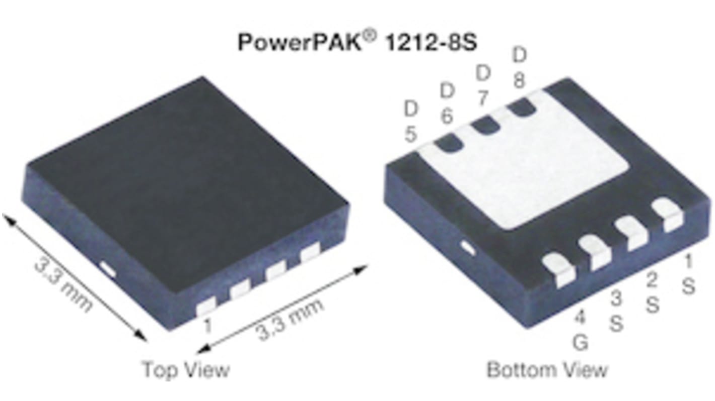 Vishay Siliconix TrenchFET SiSS02DN-T1-GE3 N-Kanal, SMD MOSFET 25 V / 80 A 65,7 W, 8-Pin 1212