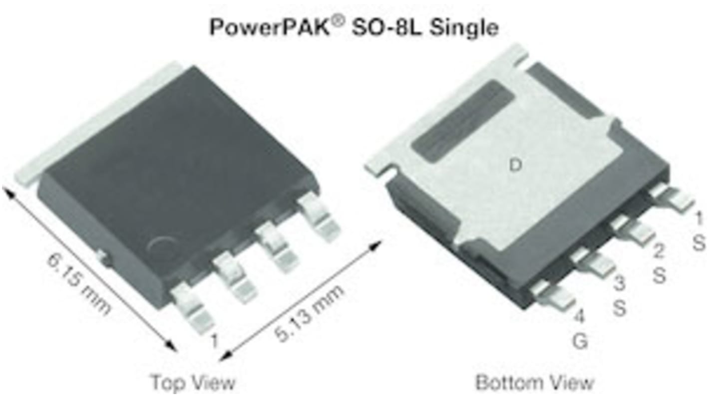 Vishay Siliconix TrenchFET P-Channel MOSFET, 16 A, 80 V, 4-Pin PowerPAK SO-8L SQJ481EP-T1_GE3