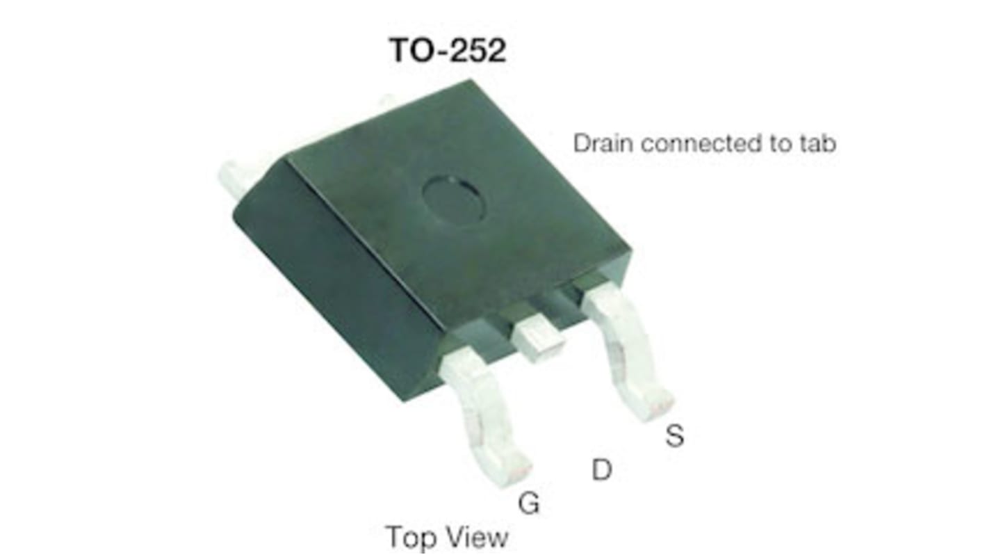 Vishay Siliconix TrenchFET SQD40031EL_GE3 P-Kanal, SMD MOSFET 30 V / 100 A 136 W, 3-Pin DPAK (TO-252)