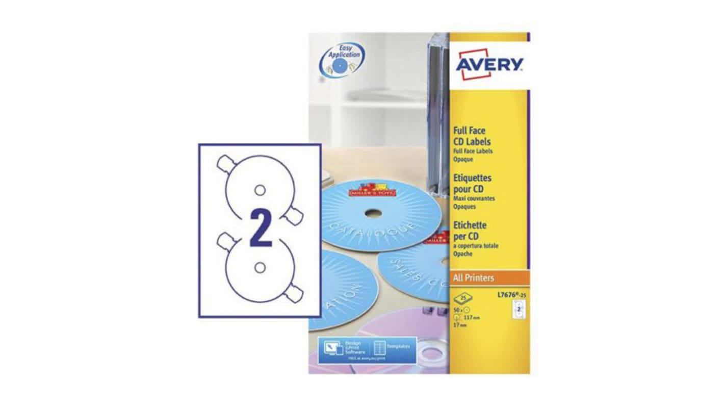 Avery CD/DVD标签 否