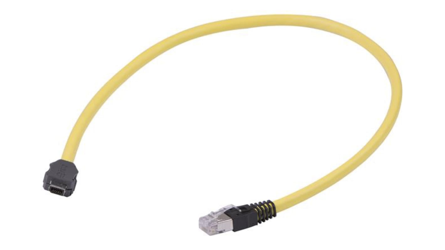 HARTING, 3m Cat6a, Yellow, Terminated PVC Sheath