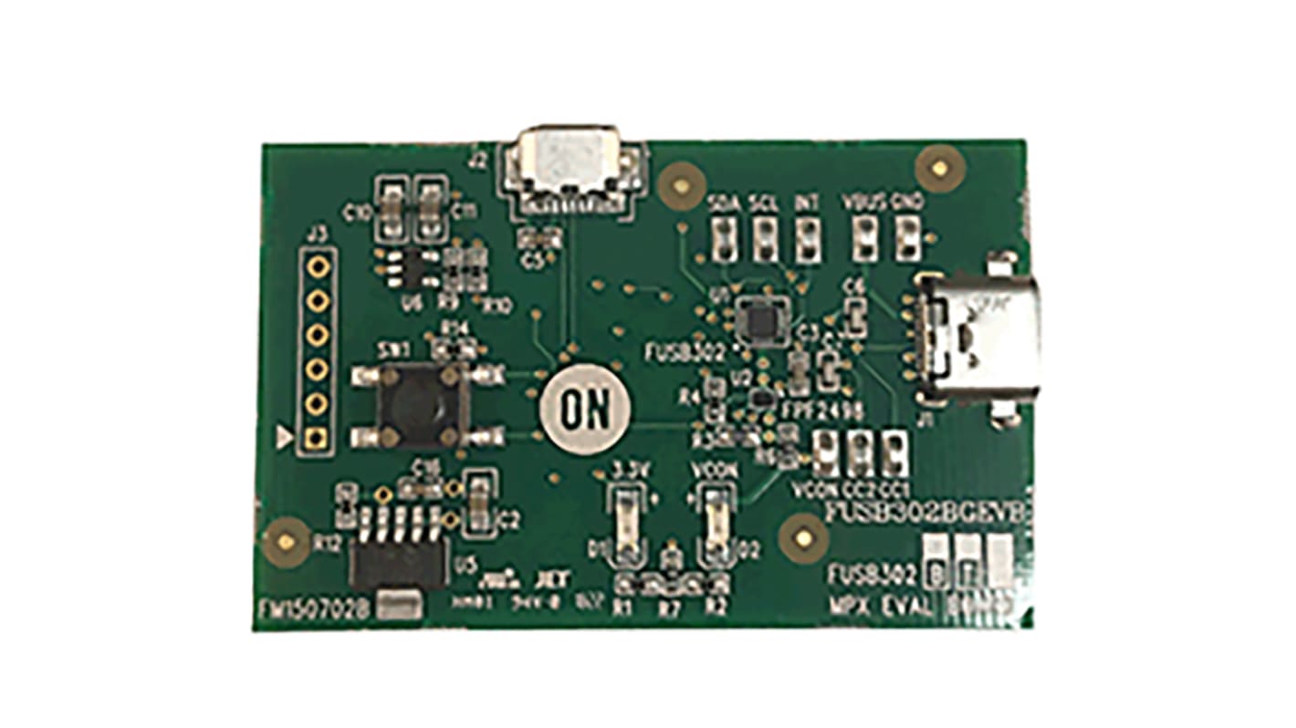 onsemi Type-C Interface Detection Solution Evaluation Board FUSB302 Evaluation Board for FUSB302BMPX FUSB302BGEVB