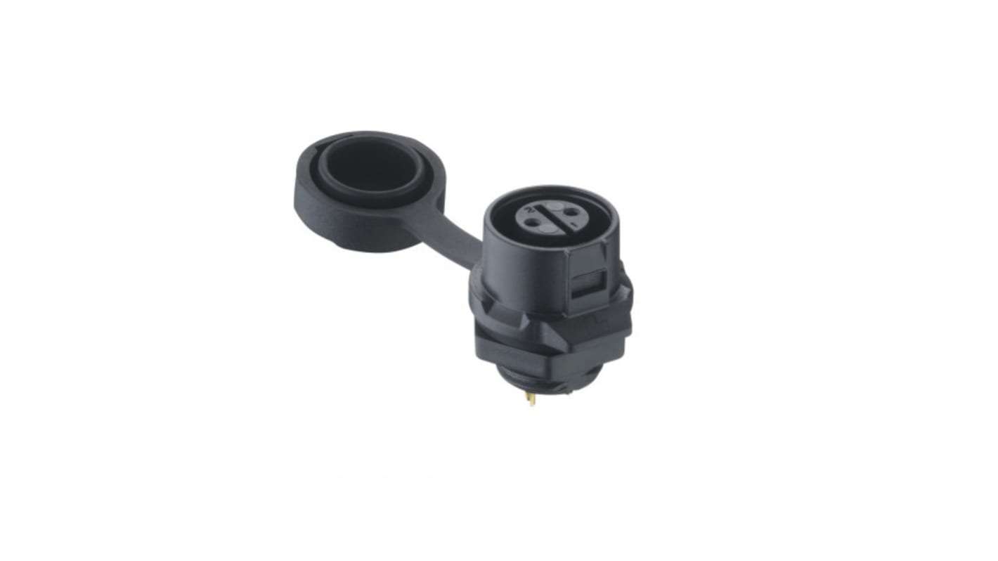 Lumberg Circular Connector, 2 Contacts, Panel Mount, Socket, Female, IP65, IP67, 02 Series