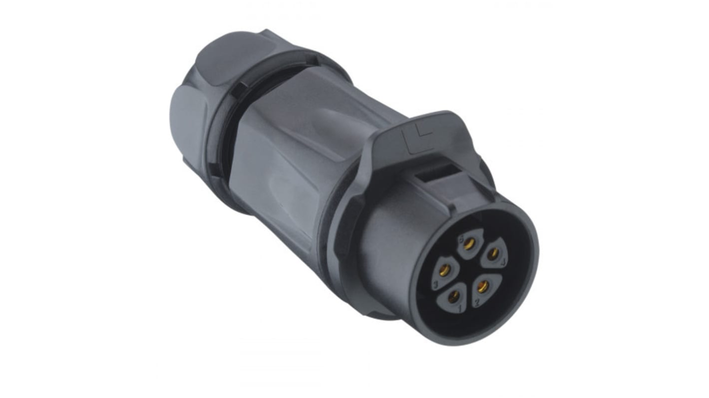 Lumberg Circular Connector, 4 Contacts, Cable Mount, Socket, Female, IP67, 02 Series