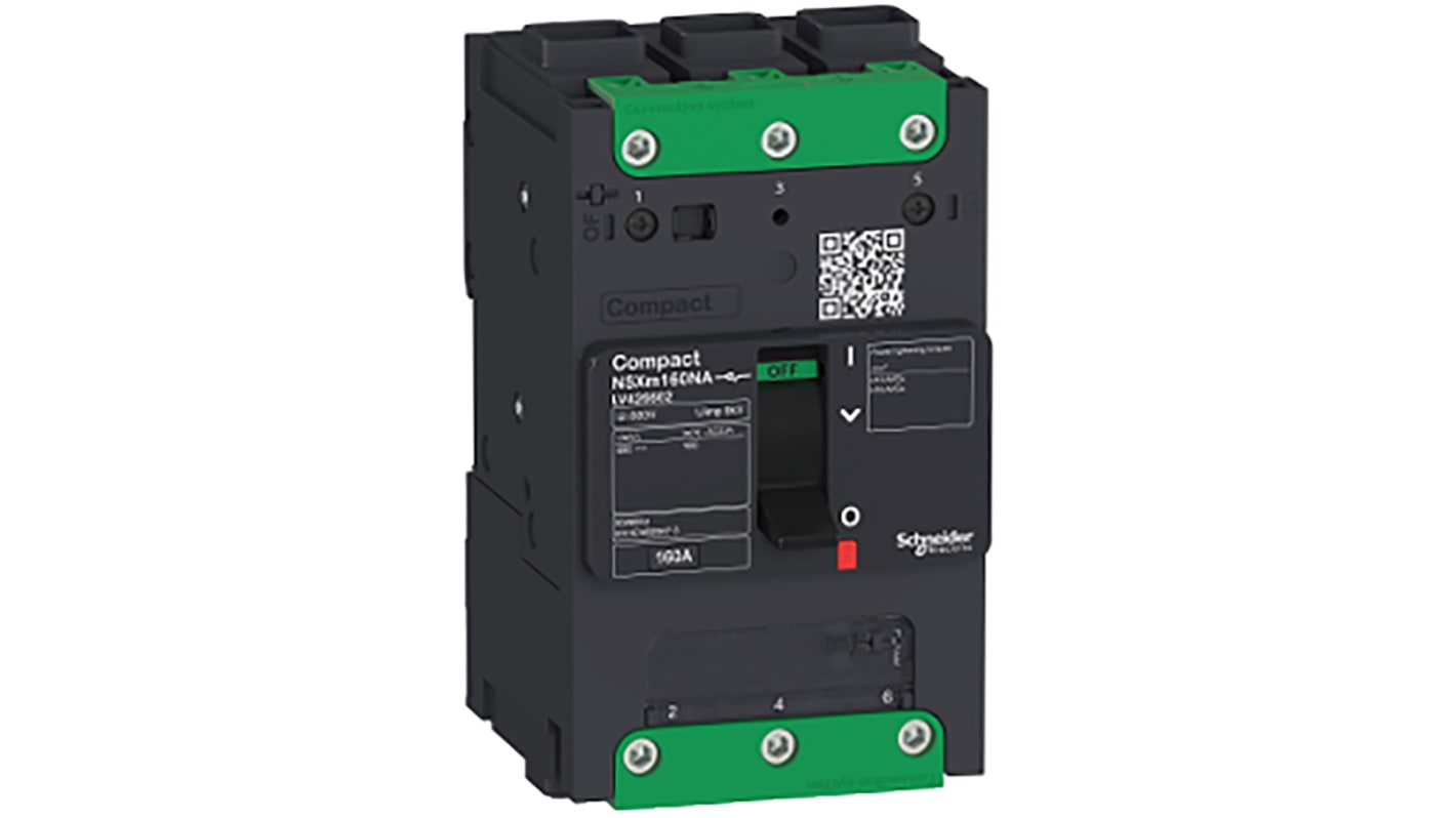 Schneider Electric, Compact MCCB 3P 100A, Clip-On