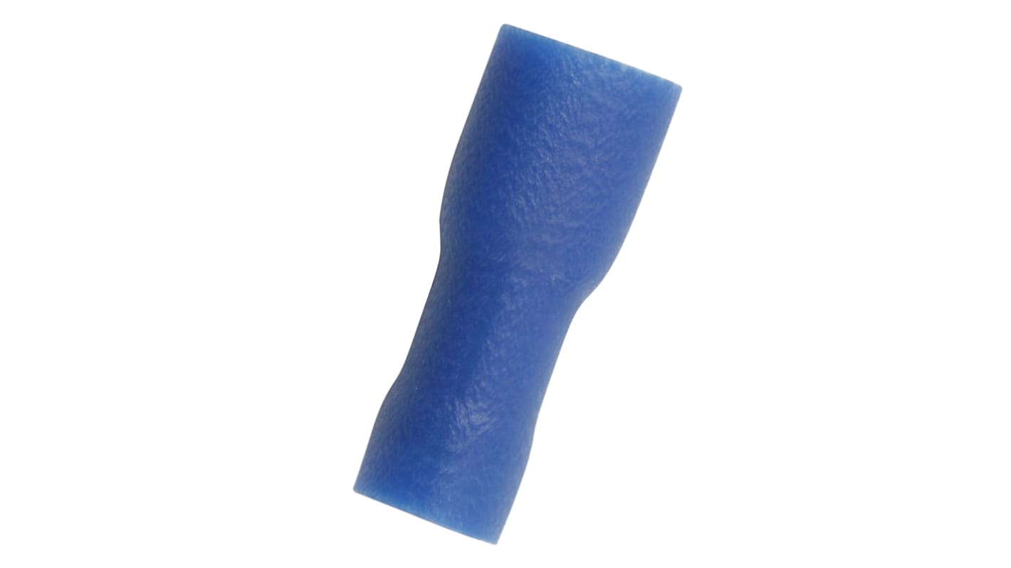 RS PRO Blue Insulated Female Spade Connector, Double Crimp, 0.8 x 4.75mm Tab Size, 1.5mm² to 2.5mm²