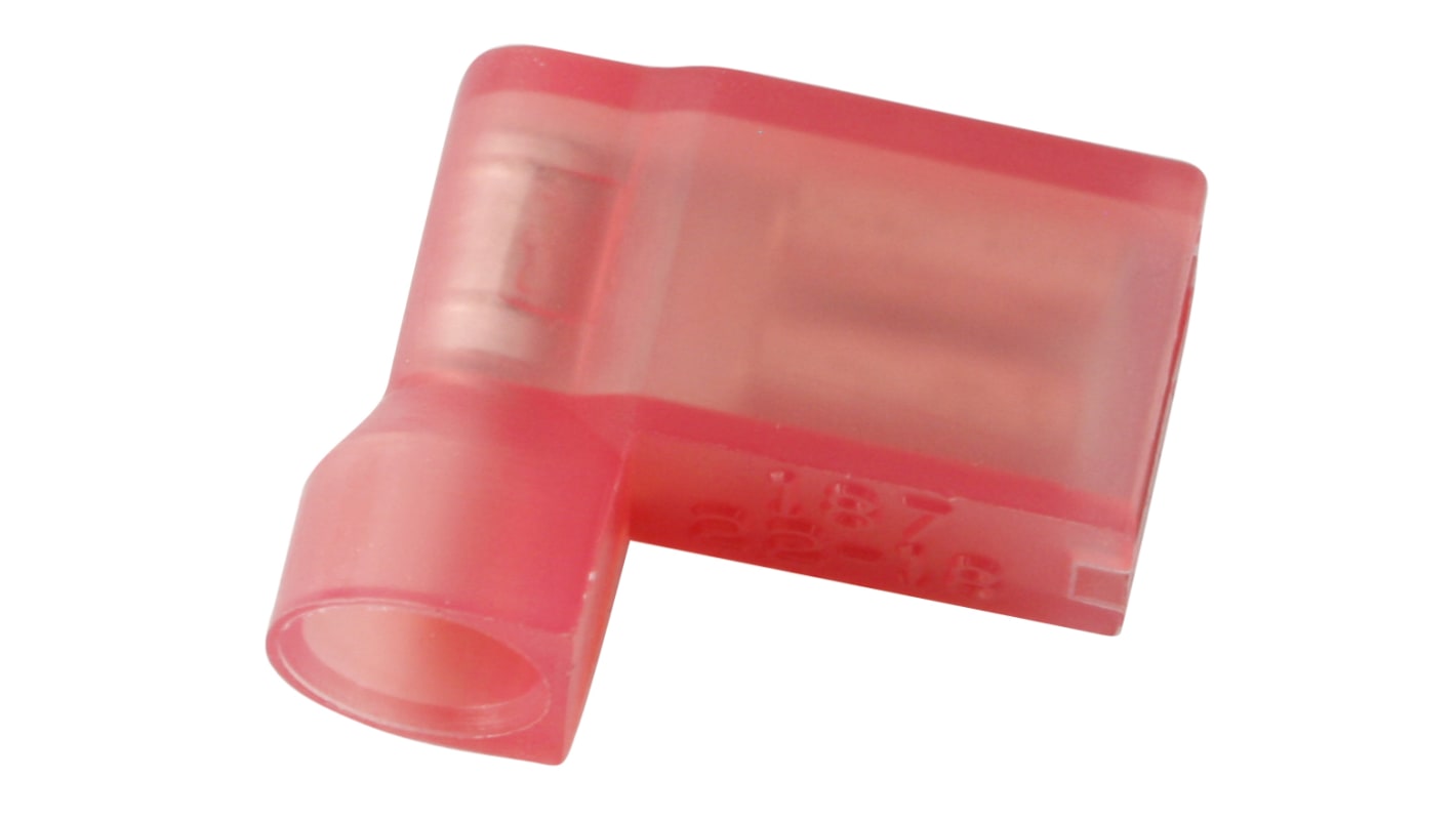 RS PRO Red Insulated Female Spade Connector, Flag Terminal, 0.8 x 4.75mm Tab Size, 0.5mm² to 0.75mm²