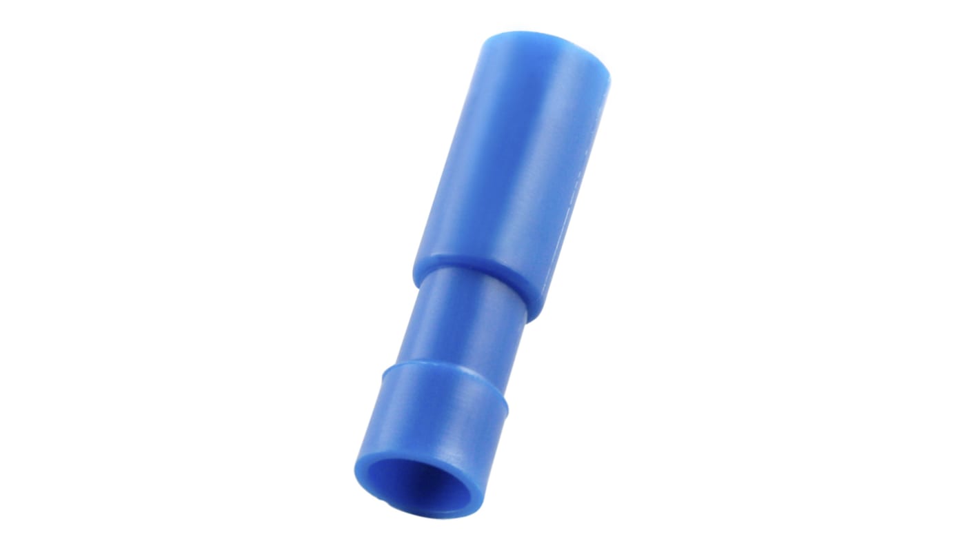 RS PRO Blue Insulated Female Spade Connector, Receptacle, 3.9mm Tab Size, 1.5mm² to 2.5mm²