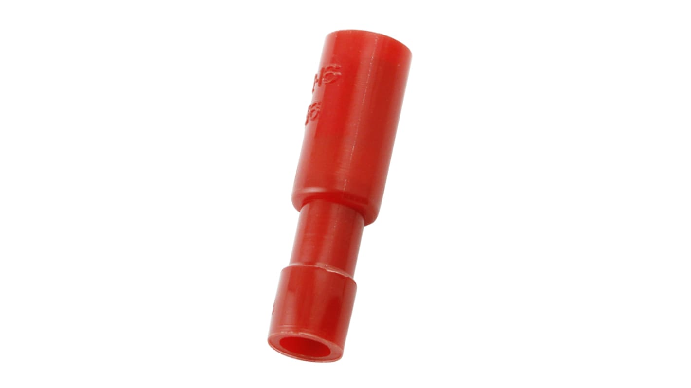 RS PRO Red Insulated Female Spade Connector, Receptacle, 0.4 x 3.9mm Tab Size, 0.5mm² to 1.5mm²