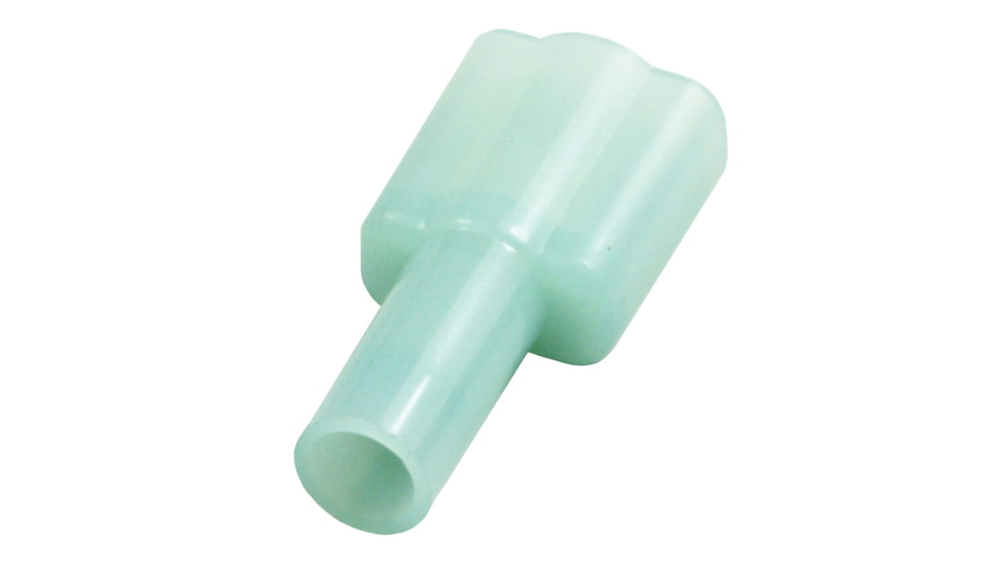 RS PRO Blue Insulated Male Spade Connector, Tab, 0.8 x 6.35mm Tab Size, 1.5mm² to 2.5mm²