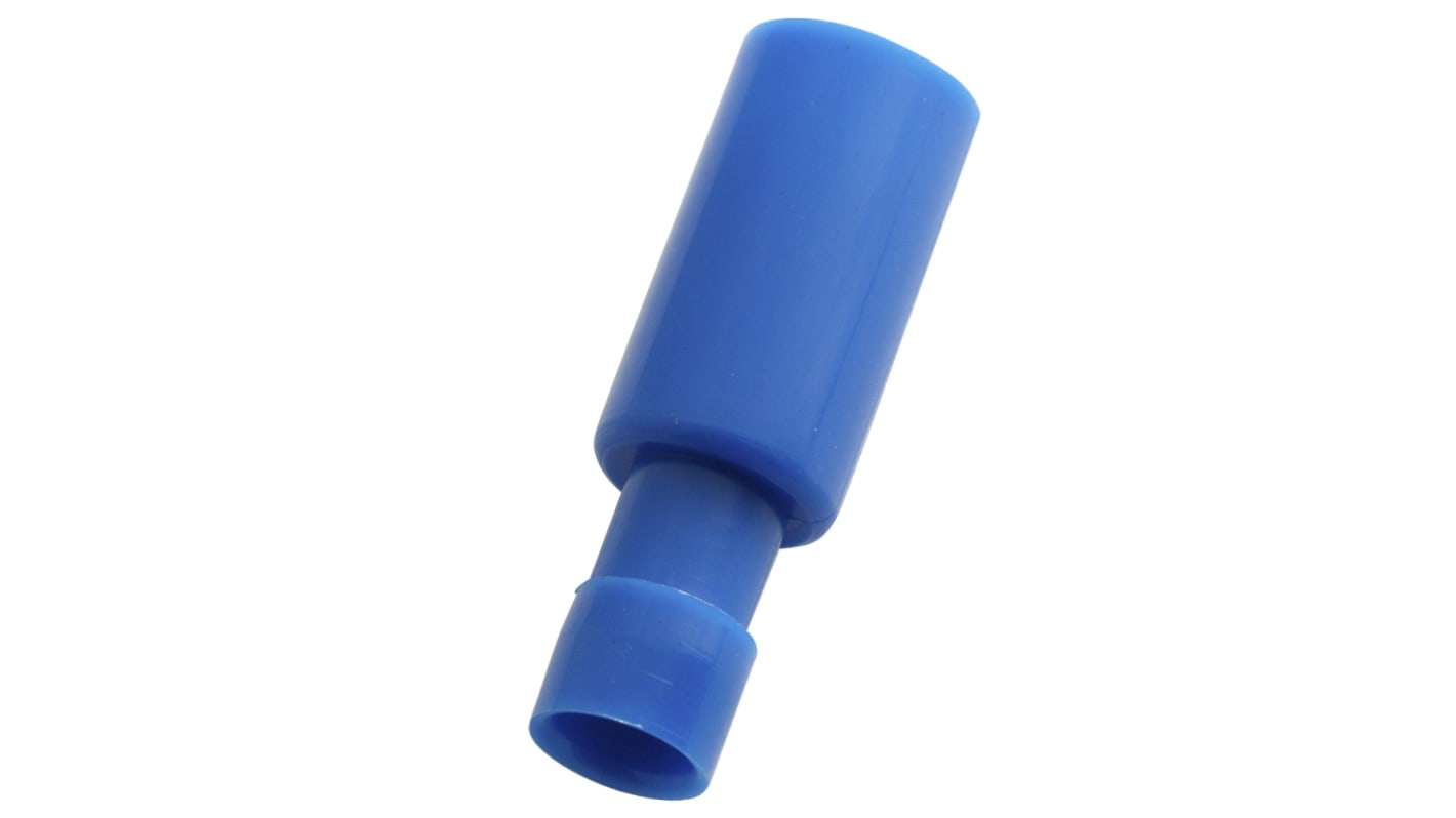 RS PRO Insulated Male Crimp Bullet Connector, 1.5mm² to 2.5mm², 16AWG to 14AWG, 4mm Bullet diameter, Blue