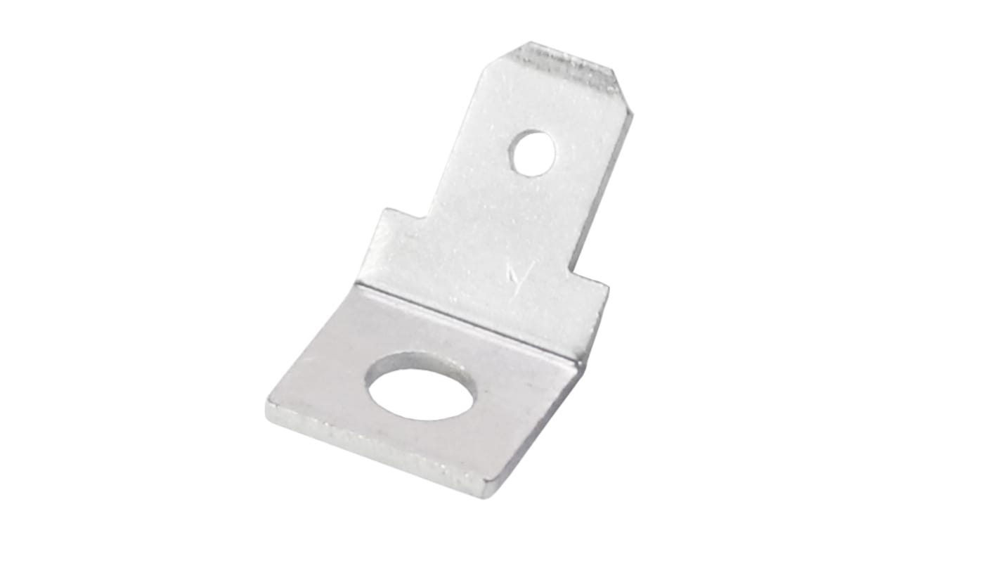 RS PRO Uninsulated Male Spade Connector, PCB Tab, 4.75 x 0.8mm Tab Size